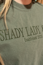 Load image into Gallery viewer, Shady Lady T-Shirt in Moss Green
